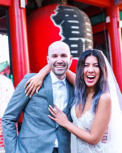 Brad-Hoss-with-wife-Stephanie-Beatriz-on-wedding