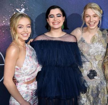 Barbie Ferreira with cast of Euphoria