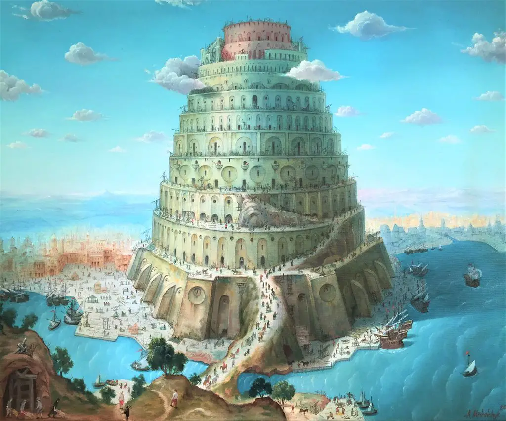 An artistic rendering of Tower of Babel